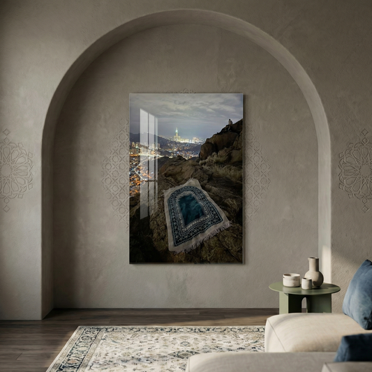 Sacred Ascent – Devotion Landscape Edition | Premium Glass Wall Art