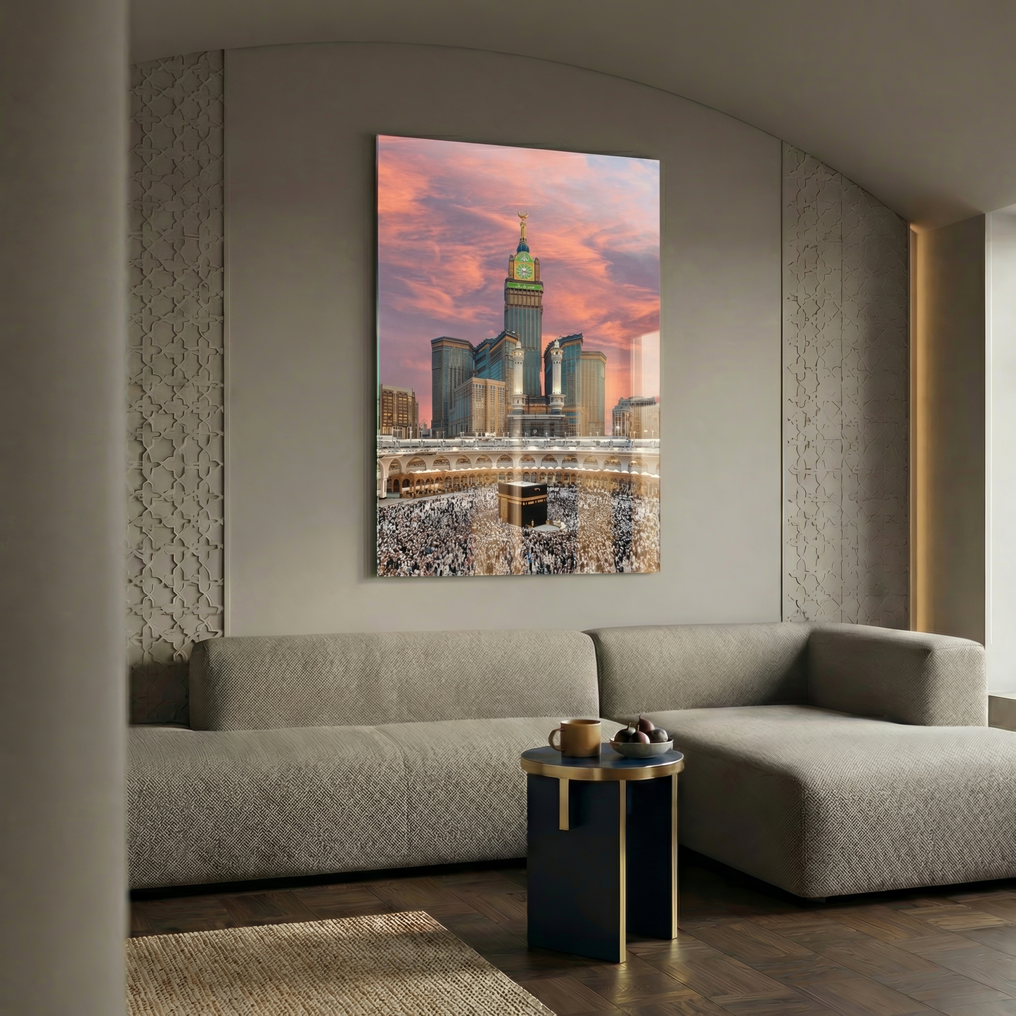 Makkah — Rose of Devotion | Premium Glass Wall Art