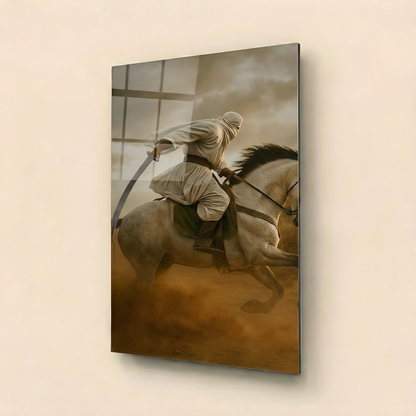Faris Al-Iman – Guardian of Conviction Edition | Premium Glass Wall Art
