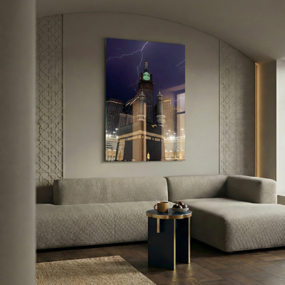 Makkah — Night of Reverence | Premium Glass Wall Art