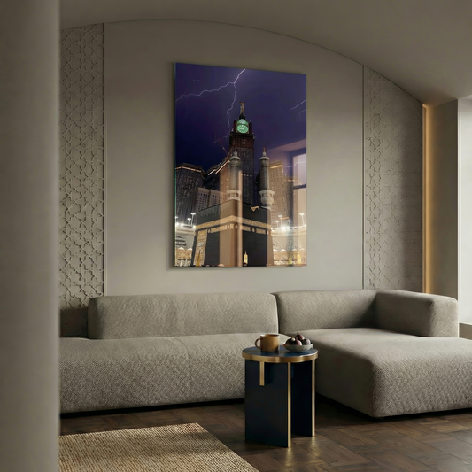 Makkah — Night of Reverence | Premium Glass Wall Art