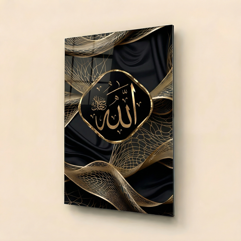 Sacred Names – Pair Edition – Royal Medallion Noir | Glass Wall Art