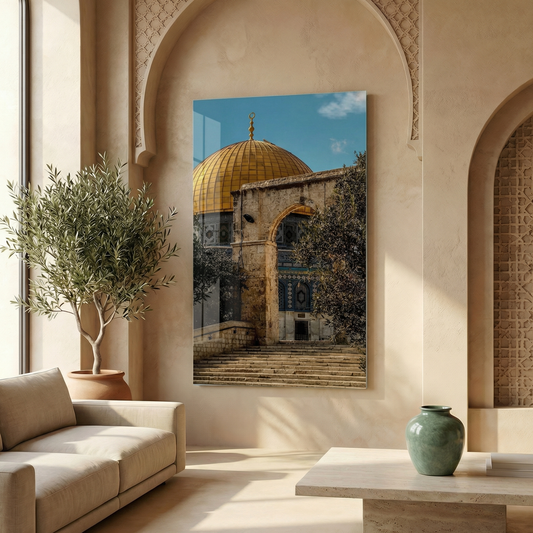 Al Quds – Golden Dome Edition | Premium Glass Wall Art