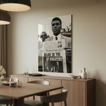 Lion of Resolve – Muhammad Ali Legacy Edition | Premium Glass Wall Art