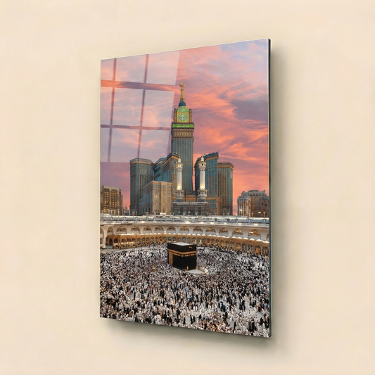 Makkah — Rose of Devotion | Premium Glass Wall Art
