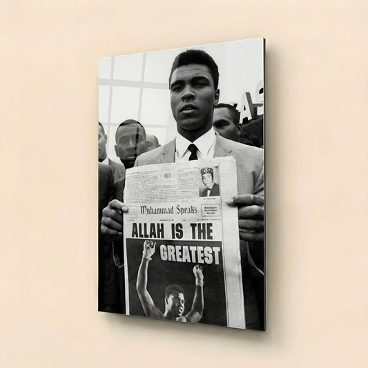 Lion of Resolve – Muhammad Ali Legacy Edition | Premium Glass Wall Art