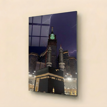 Makkah — Night of Reverence | Premium Glass Wall Art