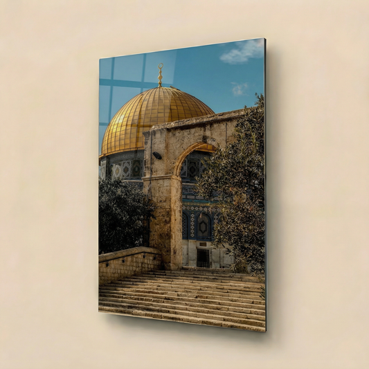 Al Quds – Golden Dome Edition | Premium Glass Wall Art